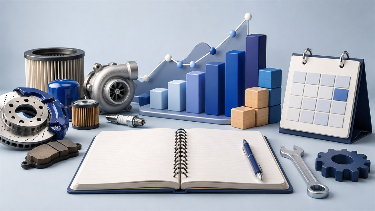 Editorial planning illustration for Auto Parts Store Business Plan and Financial Forecast