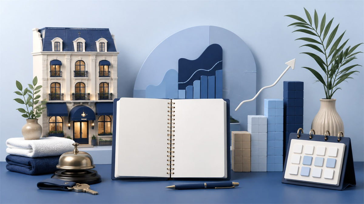 Editorial planning illustration for Boutique Hotel Business Plan and Financial Forecast