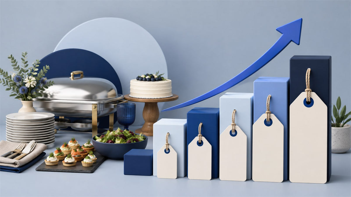 Editorial planning illustration for Catering Company Pricing and Revenue Drivers