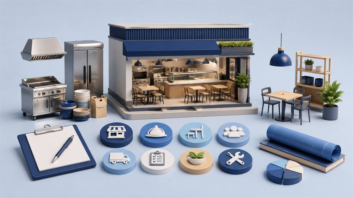 Editorial planning illustration for Fast Casual Restaurant Startup Cost Breakdown
