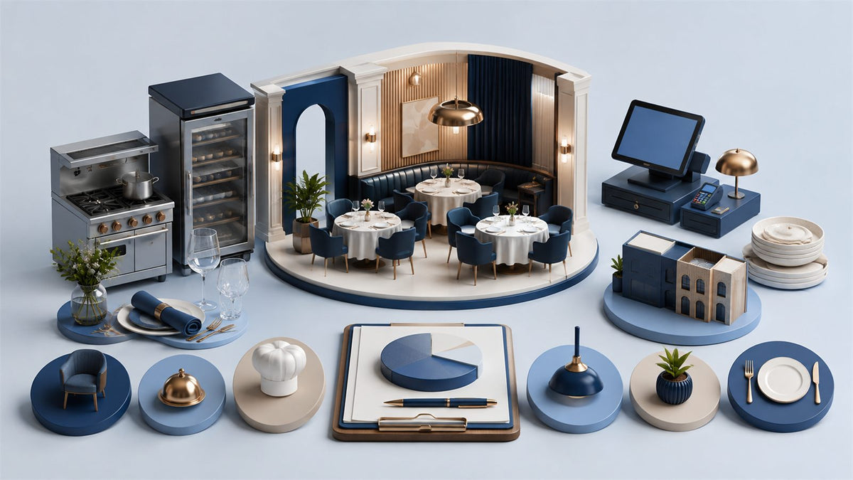 Editorial planning illustration for Fine Dining Restaurant Startup Cost Breakdown