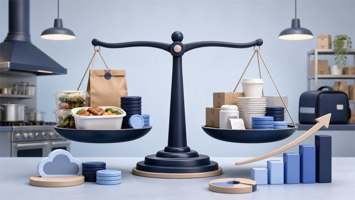 Editorial planning illustration for Ghost Kitchen Revenue, Costs and Profitability