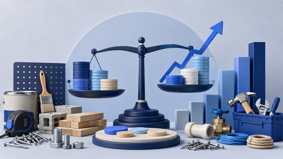 Editorial planning illustration for Hardware Store Revenue, Costs and Profitability