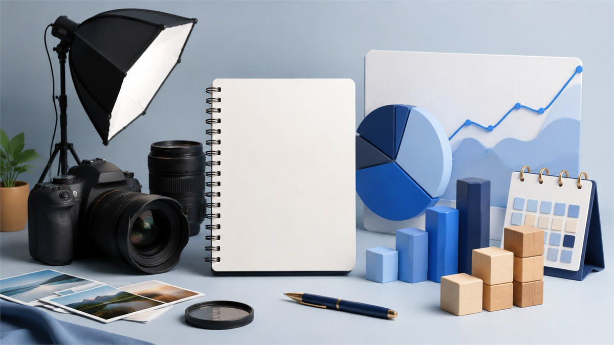 Editorial planning illustration for Photography Studio Business Plan and Financial Forecast