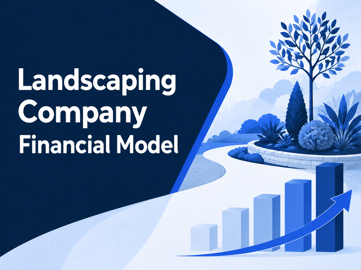 Landscaping Company Financial Model cover - landscape 4:3